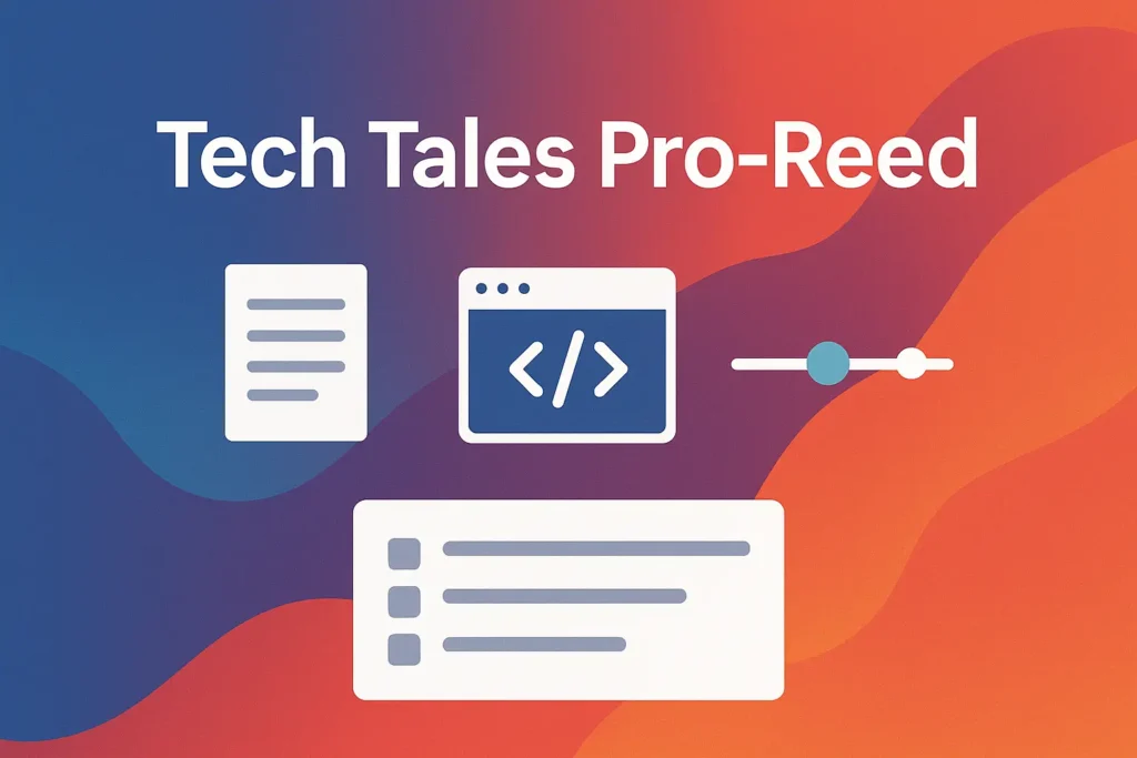 tech tales pro-reed