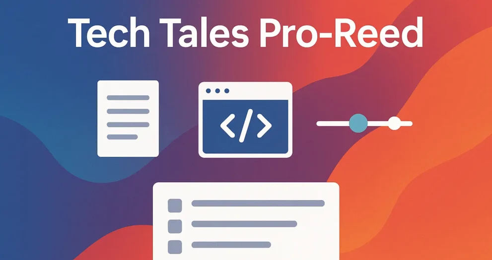 tech tales pro-reed