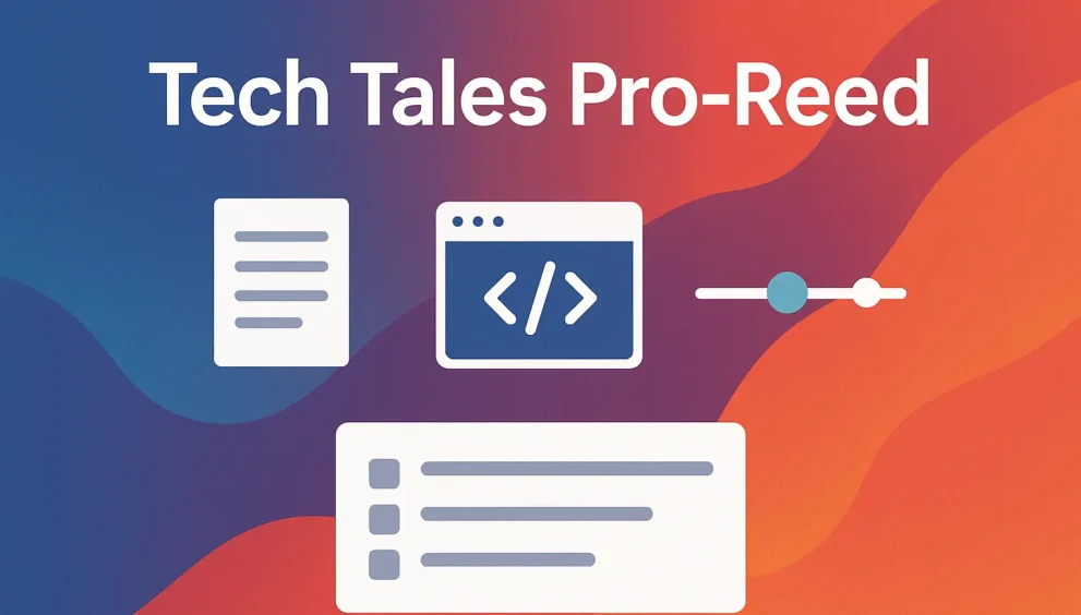 tech tales pro-reed