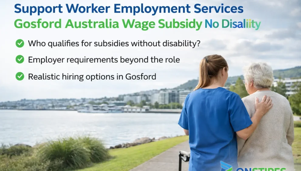 Support Worker Employment Services Gosford Australia Wage Subsidy No Disability