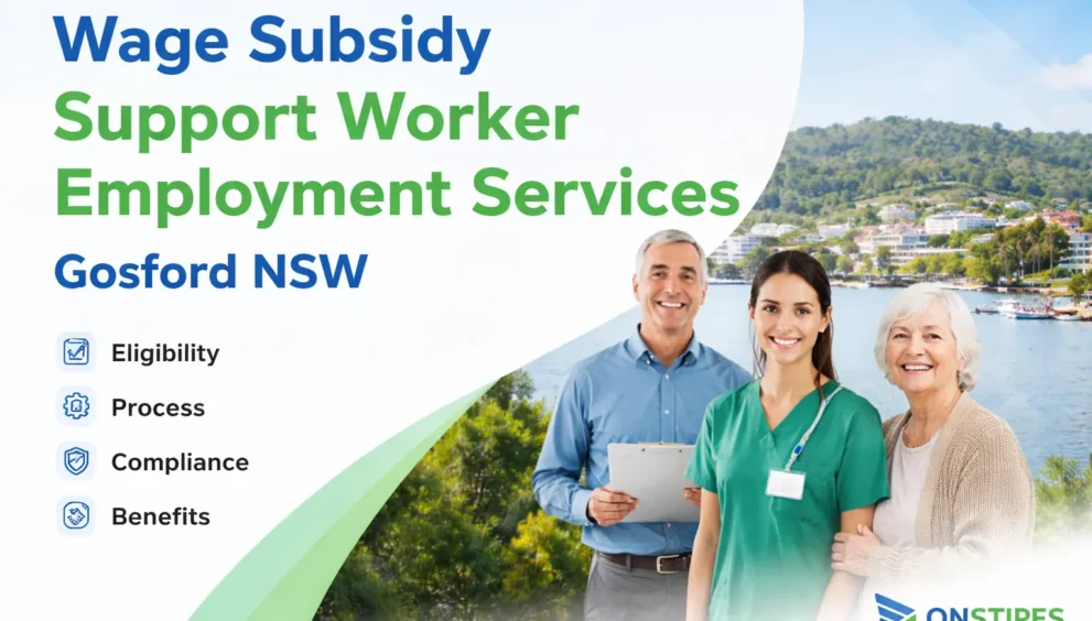 Wage subsidy support worker employment services Gosford NSW