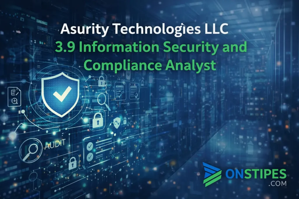 Asurity Technologies Llc 3.9 Information Security and Compliance Analyst