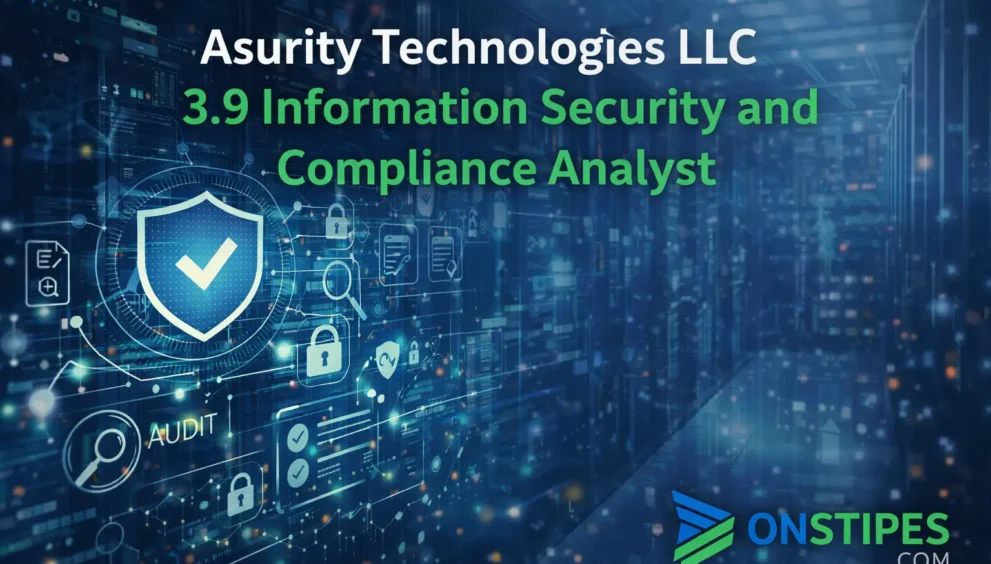 Asurity Technologies Llc 3.9 Information Security and Compliance Analyst